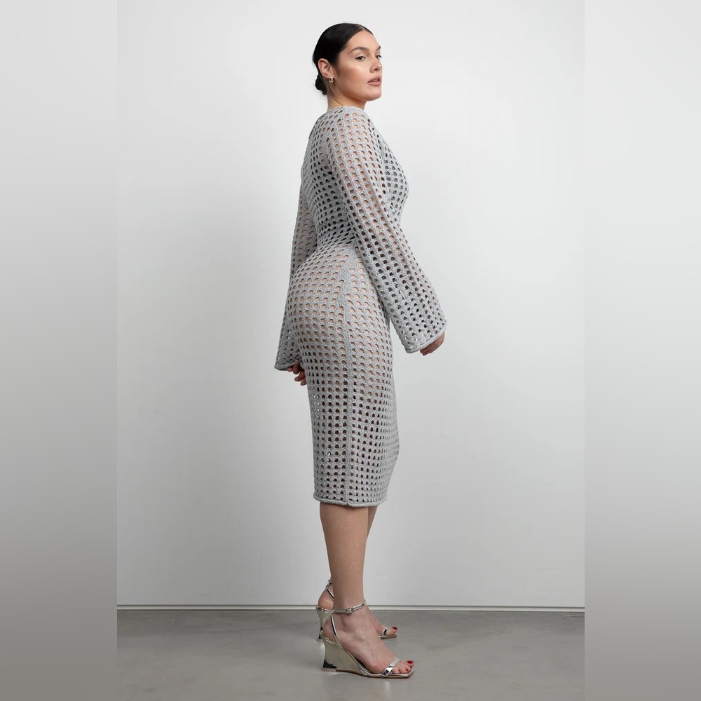 OAK + FORT Gray Knit Swim Coverup